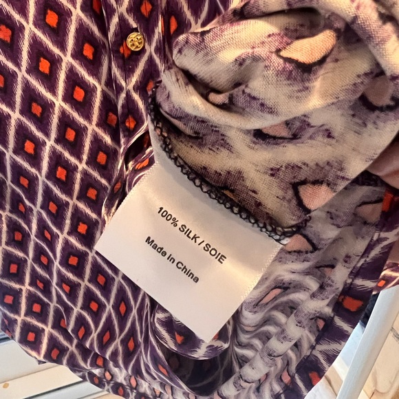 Tory Burch Tops in Silk (purple blouse and pink multi tunic) and cotton (tunic) - Picture 8 of 13